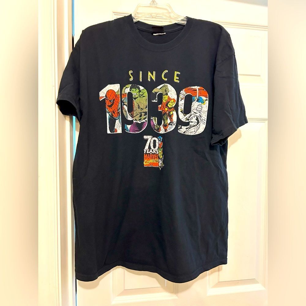Marvel Since 1939 Black Graphic T-Shirt for Men Size XL